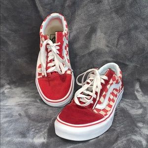 Red Checkerboard Vans